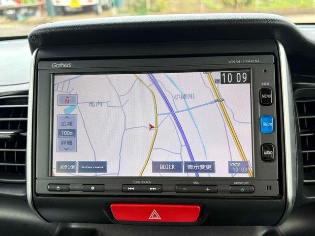 N-BOX G SSパッケージ ETC バックカメラ 両側スライド・片側電動 ナビ TV HID スマートキー アイドリングストップ 電動格納ミラー シートヒーター ベンチシート CVT 盗難防止システム ABS ESC CD(5枚目)