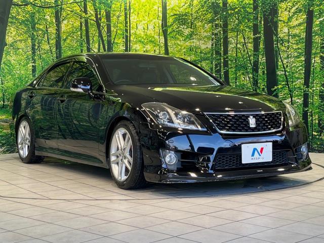 クラウン ２．５アスリート　アニバーサリーエディション　モデリスタエアロ　サンルーフ　メーカーナビ　バックカメラ　禁煙車　レザーシート　前席シートヒーター　スマートキー　ＨＩＤヘッド　ビルトインＥＴＣ　クルコン　純正１８インチアルミ　オートライト（16枚目）