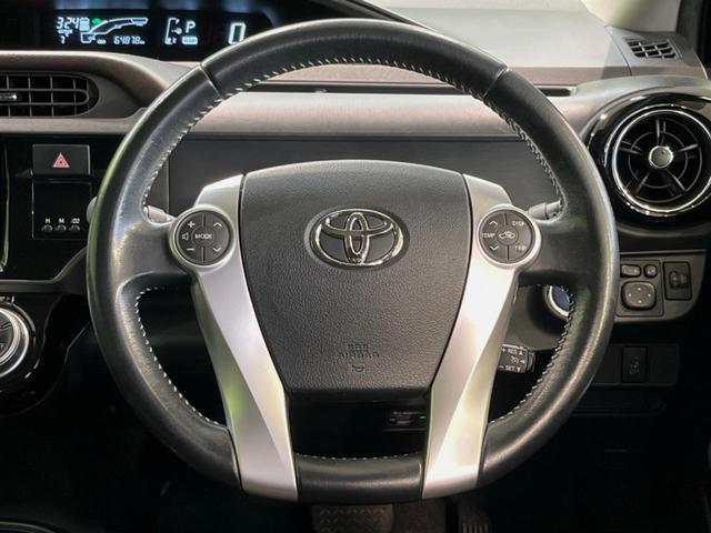 アクア Ｇ　純正ナビ　バックカメラ　禁煙車　スマートキー　ビルトインＥＴＣ　クルコン　オートライト　オートエアコン　Ｂｌｕｅｔｏｏｔｈ　ＣＤ／ＤＶＤ再生　フルセグ　電動格納ミラー　ドアバイザー（11枚目）