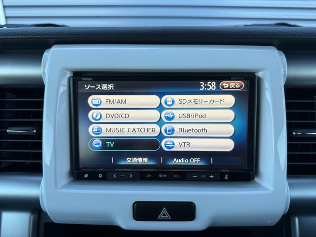 ハスラー Ｇ　純正アルミ／バックカメラ／ＥＴＣ／Ｂｌｕｅｔｏｏｔｈ音楽／スペアキー／ＣＤ／ＤＶＤ／スマートキー／ワンセグ／プッシュスタート／ルーフ凹（6枚目）