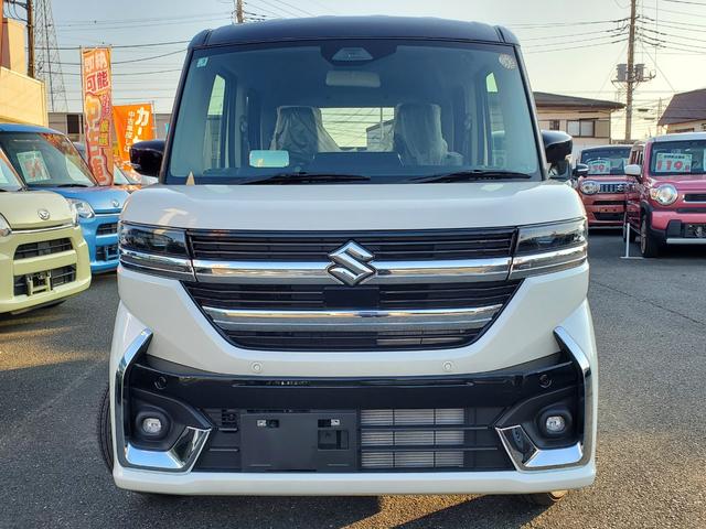 スペーシアカスタム ハイブリッドＸＳターボ　両側電動スライドドア　クリアランスソナー　オートクルーズコントロール　レーンアシスト　衝突被害軽減システム　オートライト　ＬＥＤヘッドランプ　スマートキー　アイドリングストップ　電動格納ミラー（12枚目）