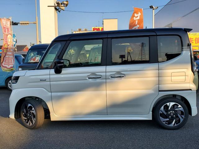 スペーシアカスタム ハイブリッドＸＳターボ　両側電動スライドドア　クリアランスソナー　オートクルーズコントロール　レーンアシスト　衝突被害軽減システム　オートライト　ＬＥＤヘッドランプ　スマートキー　アイドリングストップ　電動格納ミラー（15枚目）