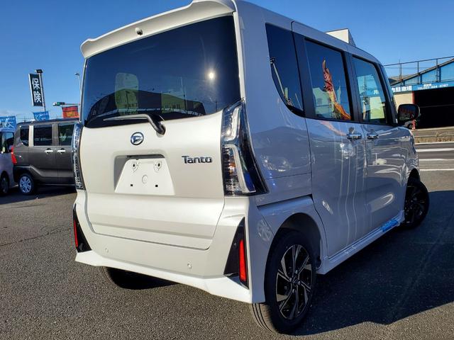 タント カスタムＸ　両側電動スライドドア　クリアランスソナー　衝突被害軽減システム　オートライト　ＬＥＤヘッドランプ　スマートキー　アイドリングストップ　電動格納ミラー　シートヒーター　ベンチシート　ＣＶＴ（14枚目）