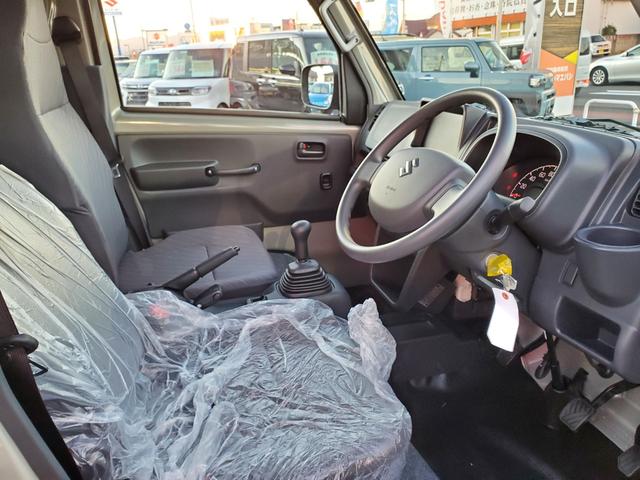 スーパーキャリイ 　４ＷＤ　ＭＴ　衝突被害軽減システム　クリアランスソナー　レーンアシスト　アイドリングストップ　電動格納ミラー　ＥＳＣ　エアコン　パワーウィンドウ（11枚目）