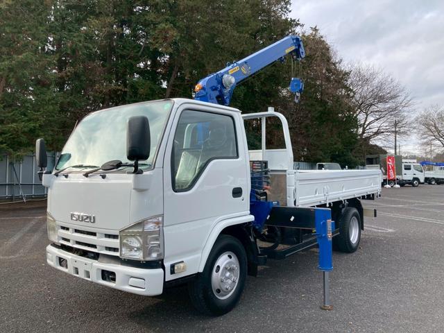 エルフトラック 　３ｔ積・３段クレーン・セミロング・全低床・ＡＴ車・ＥＴＣ（21枚目）