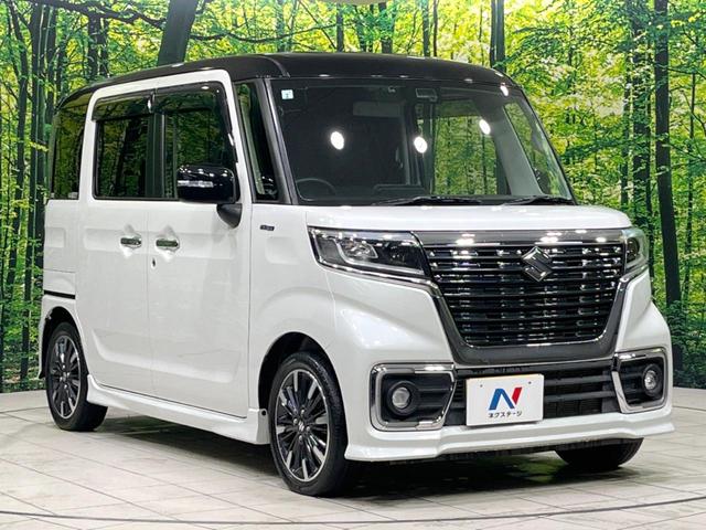 スペーシアカスタム ハイブリッドXS 両側電動ドア 純正SDナビ バックカメラ 衝突被害軽減システム ETC 禁煙車 シートヒーター スマートキー LEDヘッド オートハイビーム 2トーンカラー 車線逸脱警報 オートライト オートエアコン(16枚目)