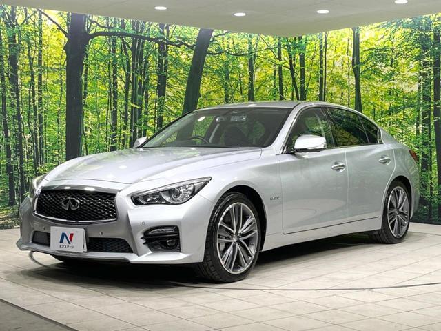 スカイライン ３５０ＧＴ　ＦＯＵＲ　ハイブリッド　タイプＳＰ　４ＷＤ　全周囲カメラ　衝突被害軽減システム　レーダークルーズ　禁煙車　レザーシート　ドラレコ　コーナーセンサー　スマートキー　ＬＥＤヘッド　ビルトインＥＴＣ　純正１９インチアルミ　車線逸脱警報（27枚目）