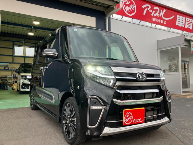 タント カスタムＲＳ　純正ナビ　フルセグ　バックカメラ　純正ドラレコ　両側電動スライドドア　ステアリングスイッチ　ハーフレザーシート　メッキパーツ（6枚目）