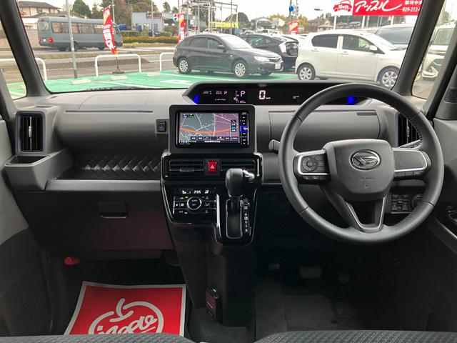 タント カスタムＲＳ　純正ナビ　フルセグ　バックカメラ　純正ドラレコ　両側電動スライドドア　ステアリングスイッチ　ハーフレザーシート　メッキパーツ（22枚目）