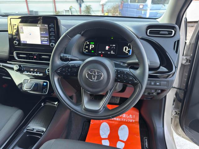 アクア G 4WD エンジンスターター ドライブレコーダー 360度モニター ETC 自動クルーズコントロール レーンアシスト BSM 衝突被害軽減システム アルミホイール オートマチックハイビーム(22枚目)