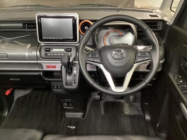 フレアワゴンタフスタイル 660 タフスタイル ハイブリッド XT ブレーキサポート ナビTV 両側Pスライドドア 横滑り防止機能 BT接続 レーダークルーズ DVD シートヒータ LEDライト ETC車載器 ターボ フルセグ ルーフレール ワンオーナー スマートキー(2枚目)