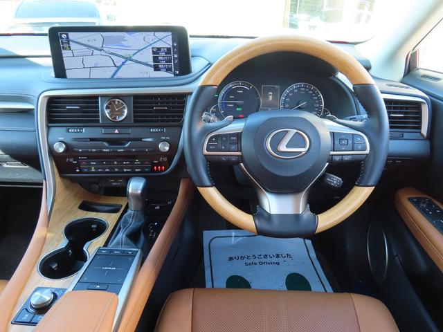 RX RX450hVerL4WD最終 1オナ 茶革PSR AHS 4WD最終モデル 1オナ 茶革パノラマSR パノラV PKSB BSM ブレードAHS ITS カラーHUD 禁煙車 TVジャンパ Dレコーダ 後席電動&ヒータ AC100W ルーフR 3眼LED(11枚目)