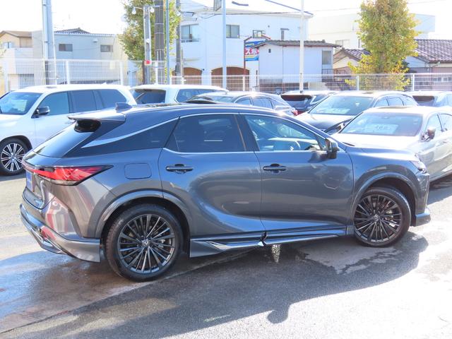 RX RX450h+ バージョンL 4WD 1オナ茶革PSR パノラV Aパーク PKSB BSM HUD AHS 輻射H Dミラー おく充電 禁煙車 Dレコーダ 後席電動&ベンチ&ヒータ AC1500W 3眼LED モデリスタエアロ(6枚目)