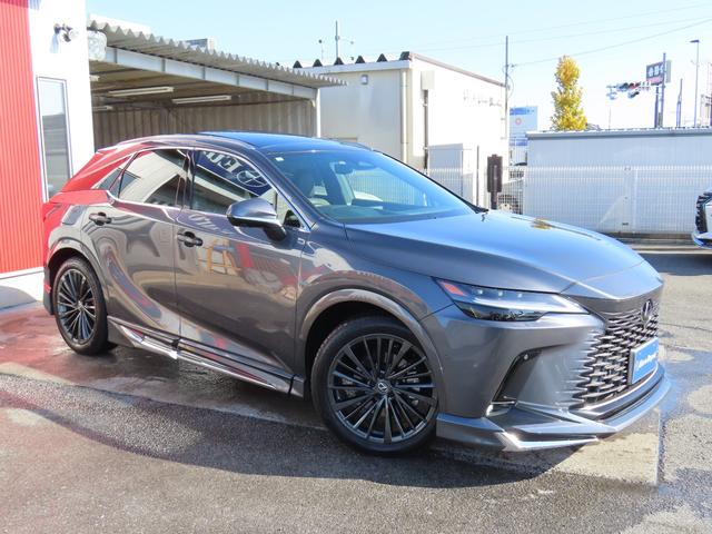 RX RX450h+ バージョンL 4WD 1オナ茶革PSR パノラV Aパーク PKSB BSM HUD AHS 輻射H Dミラー おく充電 禁煙車 Dレコーダ 後席電動&ベンチ&ヒータ AC1500W 3眼LED モデリスタエアロ(29枚目)