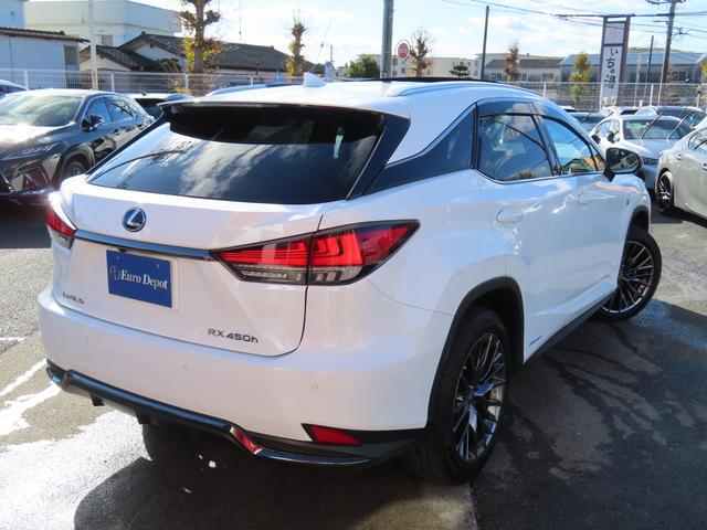 RX RX450hFスポーツ4WD最終 黒革PSRパノラV 4WD最終モデル 黒革パノラマSR パノラミックV BSM カラーHUD AHB 禁煙車 TVジャンパ Dレコーダ AC100W ルーフR PBドア 3眼LED F専用20AW(35枚目)