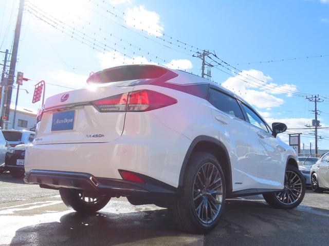 RX RX450hFスポーツ4WD最終 黒革PSRパノラV 4WD最終モデル 黒革パノラマSR パノラミックV BSM カラーHUD AHB 禁煙車 TVジャンパ Dレコーダ AC100W ルーフR PBドア 3眼LED F専用20AW(36枚目)