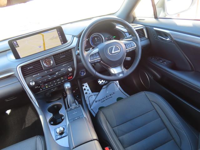 RX RX450hFスポーツ4WD最終 黒革PSRパノラV 4WD最終モデル 黒革パノラマSR パノラミックV BSM カラーHUD AHB 禁煙車 TVジャンパ Dレコーダ AC100W ルーフR PBドア 3眼LED F専用20AW(50枚目)