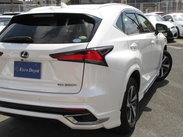 NX300hVerL4WD1オナ黒革SRパノラV モデエアロ 4WD 1オナ黒革SR ナビ地デジ LSS+ パノラミックV BSM PKSB カラーHUD 禁煙車 Dレコーダ エンスタ RCTA AHS 後席電動&H 3眼LED ルーフR 同色アーチ モデエアロ(34枚目)