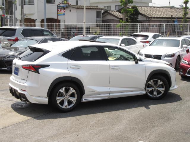 NX300hVerL 白革SRマクレビ 全レーダC TOMS 後期 白革SR 純ナビ地デジ マクレビ 全車速レーダC プリクラ パノラV BSM AHB LDA HUD 禁煙車 TVジャンパ 後席電動 AC100W PBドア 3眼LED トムスエアロ&4本マフラ(6枚目)
