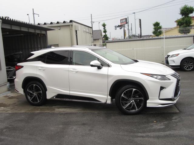 RX450hVerL4WD 1オナ 茶革PSR モデエアロ 4WD 1オナ 茶革PSR 純ナビ地デジ LSS+ パノラミックV BSM RCTA AHS 禁煙車 TVジャンパ カラーHUD 後席電動&ヒータ OP20AW モデエアロ(F・S・R)&4本マフラー(4枚目)