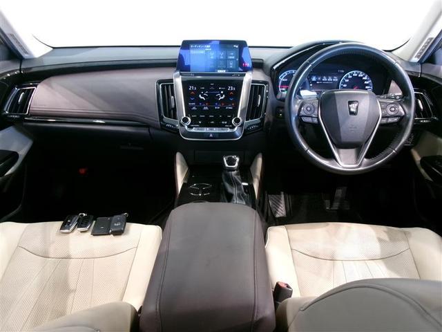 クラウンハイブリッド Ｇ－エグゼクティブ　Ｆｏｕｒ　革シート　サンルーフ　４ＷＤ　フルセグ　メモリーナビ　ＤＶＤ再生　ミュージックプレイヤー接続可　バックカメラ　衝突被害軽減システム　ＥＴＣ　ＬＥＤヘッドランプ　記録簿（4枚目）