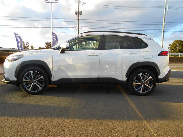 カローラクロス ハイブリッド Z 衝突軽減B フルセグテレビ スマキ- 半レザー アクティブクルーズコントロール メモリナビ イモビ LED AC キーレス パワステ アルミ エアバッグ ABS パワーウィンドウ ナビ&TV(3枚目)