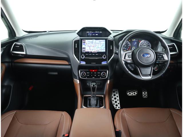 フォレスター Ａｄｖａｎｃｅ　アイサイト　ブラウンレザー　パワーリヤゲート　パナソニックナビ８インチナビ　フロント・サイド・バックカメラ　ドラレコ　ＥＴＣ２．０　ルーフレール　スマートリヤビューミラー　ステアリングヒーター　シートヒーター　パワーシート　ＬＥＤライナー（6枚目）