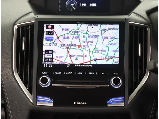 フォレスター Ａｄｖａｎｃｅ　アイサイト　ブラウンレザー　パワーリヤゲート　パナソニックナビ８インチナビ　フロント・サイド・バックカメラ　ドラレコ　ＥＴＣ２．０　ルーフレール　スマートリヤビューミラー　ステアリングヒーター　シートヒーター　パワーシート　ＬＥＤライナー（8枚目）