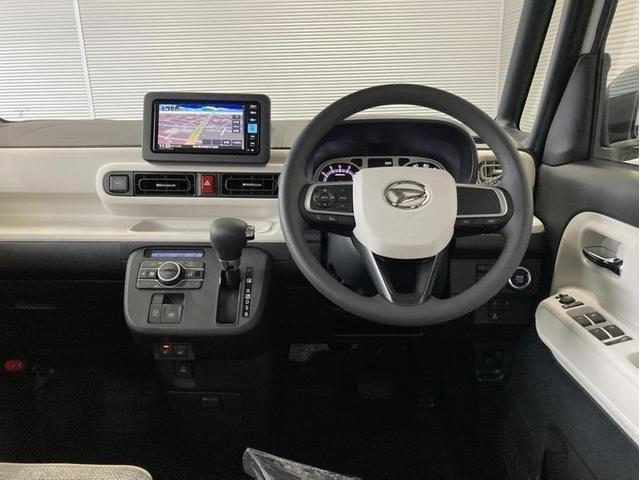 ムーヴキャンバス ストライプスＧ　届出済未使用車　新品純正ナビ　フルセグ　ＣＤ／ＤＶＤ再生　Ｂｌｕｅｔｏｏｔｈ　バックモニター　両側電動スライドドア　シートヒーター　ホットカップホルダー　ＬＥＤライト　サイドエアバック　オートエアコン（7枚目）