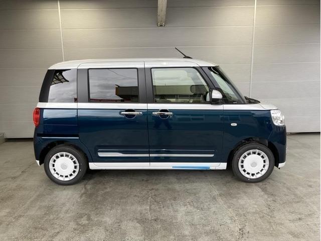 ムーヴキャンバス ストライプスＧ　届出済未使用車　新品純正ナビ　フルセグ　ＣＤ／ＤＶＤ再生　Ｂｌｕｅｔｏｏｔｈ　バックモニター　両側電動スライドドア　シートヒーター　ホットカップホルダー　ＬＥＤライト　サイドエアバック　オートエアコン（14枚目）