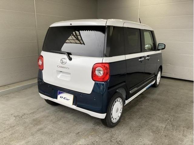 ムーヴキャンバス ストライプスＧ　届出済未使用車　新品純正ナビ　フルセグ　ＣＤ／ＤＶＤ再生　Ｂｌｕｅｔｏｏｔｈ　バックモニター　両側電動スライドドア　シートヒーター　ホットカップホルダー　ＬＥＤライト　サイドエアバック　オートエアコン（15枚目）