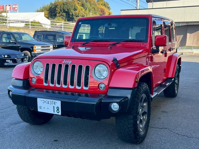 ジープ・ラングラーアンリミテッド サハラ　正規ディーラー車　実走行車両　ユーザー様委託車両　背面タイヤ　カロッツェリアナビ　Ｂカメラ＆サイドカメラ　３ナンバー（5枚目）