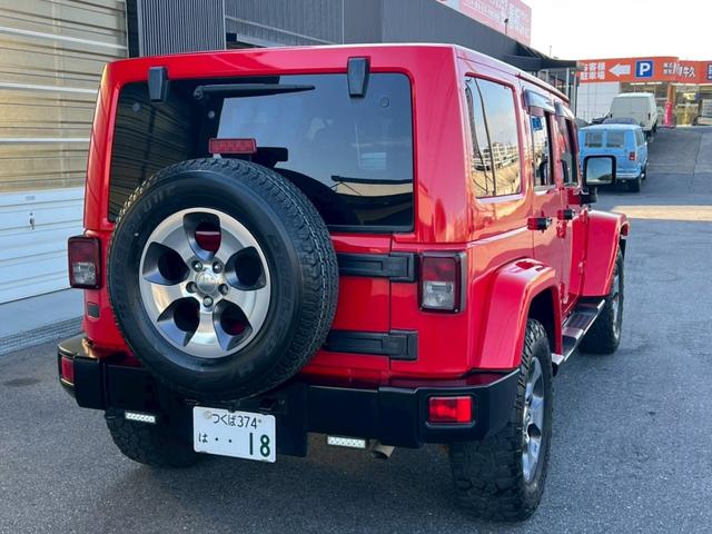 ジープ・ラングラーアンリミテッド サハラ　正規ディーラー車　実走行車両　ユーザー様委託車両　背面タイヤ　カロッツェリアナビ　Ｂカメラ＆サイドカメラ　３ナンバー（14枚目）