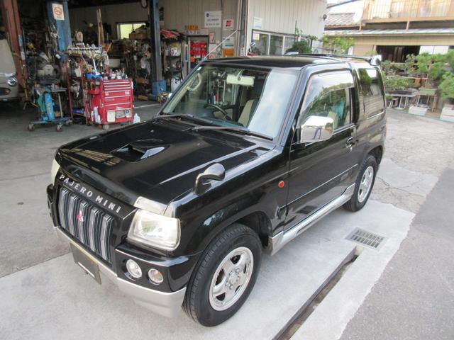 パジェロミニ デューク 5F 4WD 同色オールペイント インタークーラーターボ タイミングベルト交換済 禁煙車 前後ドライブレコーダー アルミホイール スタッドレスタイヤセット有 フォグランプ ドアバイザー(4枚目)