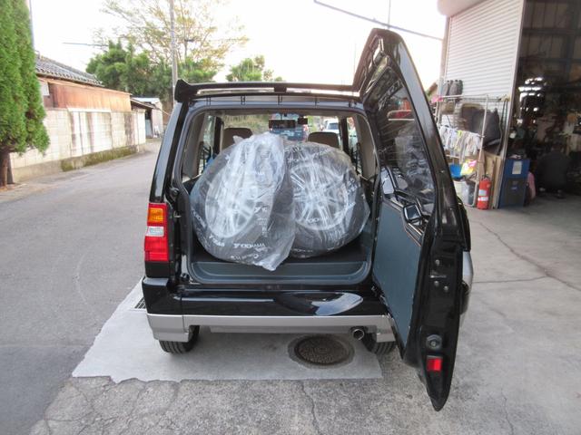 パジェロミニ デューク 5F 4WD 同色オールペイント インタークーラーターボ タイミングベルト交換済 禁煙車 前後ドライブレコーダー アルミホイール スタッドレスタイヤセット有 フォグランプ ドアバイザー(14枚目)