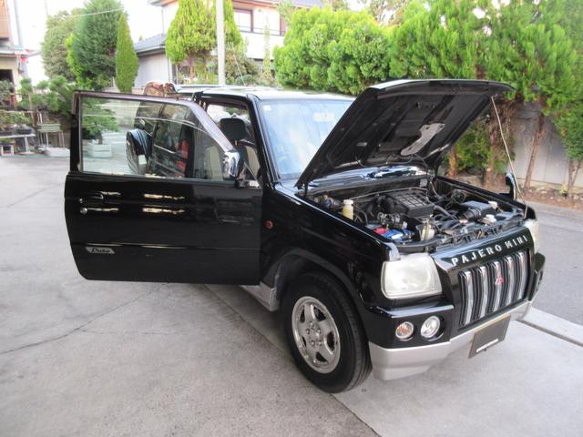 パジェロミニ デューク 5F 4WD 同色オールペイント インタークーラーターボ タイミングベルト交換済 禁煙車 前後ドライブレコーダー アルミホイール スタッドレスタイヤセット有 フォグランプ ドアバイザー(16枚目)