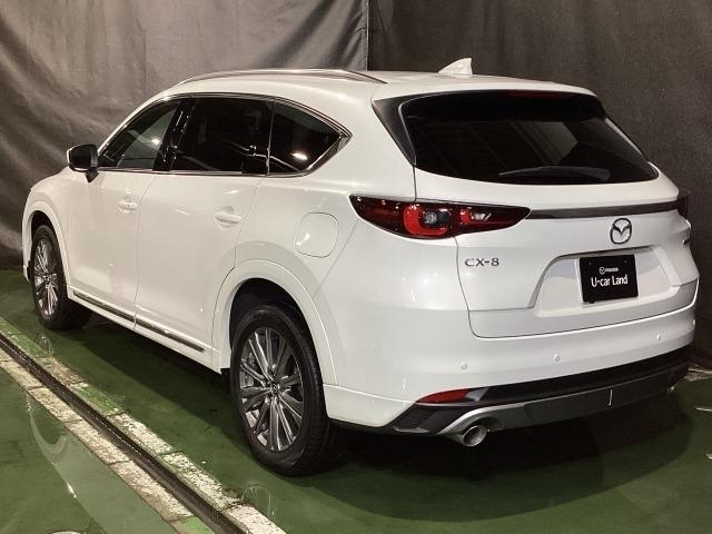 CX-8 2.2 XD エクスクルーシブ モード ディーゼルターボ 7人乗り 360度ビュー BTオーディオ オートハイビーム パワーゲート DVD再生 ワンオーナー車 LKA LEDヘッドライト 本革シート USB ルーフレール ETC 記録簿 シートヒーター(38枚目)