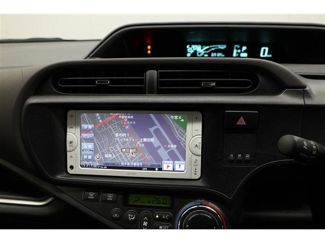 アクア Ｇ　メモリーナビ　ＥＴＣ　バックカメラ　スマートキー　盗難防止システム　ミュージックプレイヤー接続可　記録簿　エアバッグ　エアコン　パワーステアリング　パワーウィンドウ　ＣＤ　ＡＢＳ（5枚目）