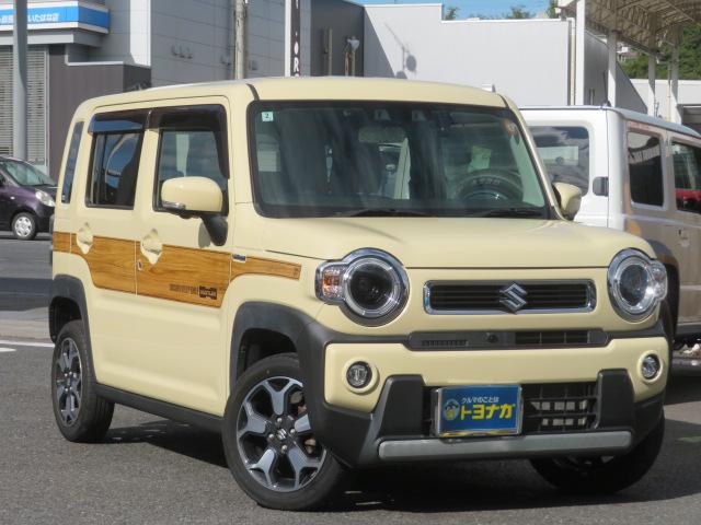 ハスラー ハイブリッドX メーカーOP全方位モニター付9インチメモリーナビ 前後ドラレコ DVD再生 Bluetooth シートヒーターDCBS LEDヘッドライト フォグランプ 純正アルミホイール ETC(4枚目)