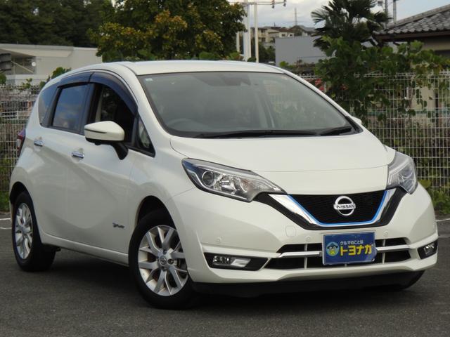 ノート e-パワー メダリスト 純正ナビDTV アラウンドビューモニター LEDヘッドライト オートハイビーム インテリジェントルームミラー ヒーターミラー ETC メダリスト専用ハーフレザーシート エマージェンシー 前後ソナー(4枚目)