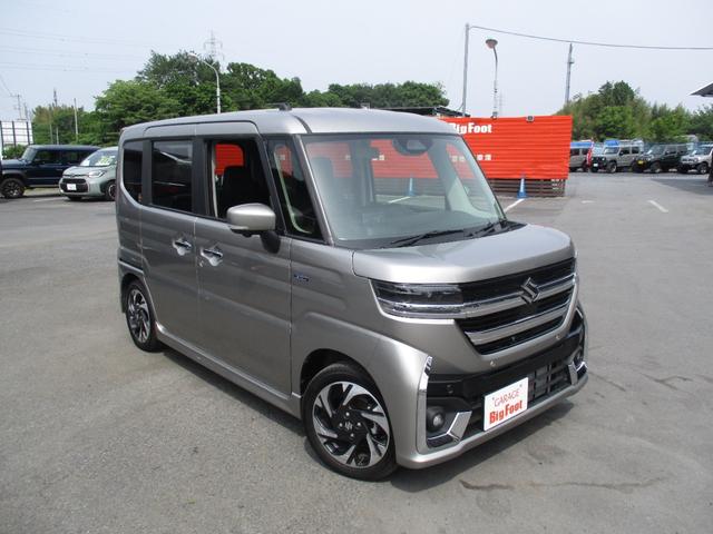 スペーシアカスタム ハイブリッドＸＳ　＜現行モデル＞　＜メーカーメモリーナビ＞　＜両側パワスラ＞　ＴＶ　フルセグ　Ｂｌｕｅｔｏｏｔｈ　Ｂカメラ　パノビューモニター　ＥＴＣ　前席シートヒーター　ハーフレザーシート　ＨＵＤ　側面修復歴有（8枚目）