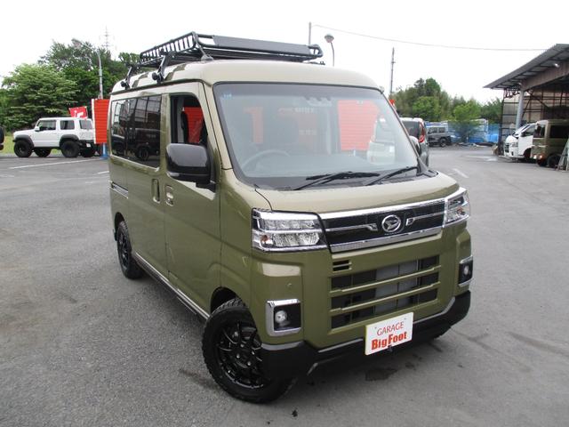 アトレー ＲＳ　＜４ＷＤ　ターボ＞　新品１４アルミ＆タイヤ　両側パワースライドドア　ルーフキャリア＆ラック　純正ＬＥＤヘッドライト＆フォグ　オーバヘッドシェルフ　スマートキー　レーダークルーズ　スマートアシストＩＩＩ（6枚目）