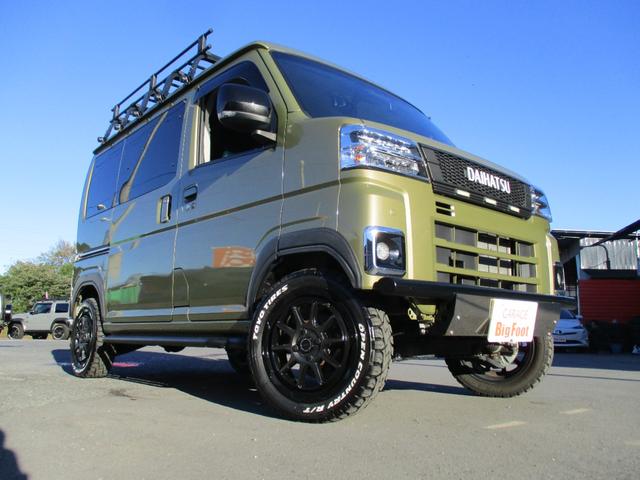 アトレー ＲＳ　＜４ＷＤ　ターボ＞＜ＪＵＮＫＹＳバンパーガード＞＜ＪＵＮＫＹＳマフラー＞純正９型Ｄオーディオ地デジＢカメラ　ＥＴＣ　サイドステップ　純正ＯＰキャリア　社外グリル　マッドフラップ　１５ＡＷ＆ＲＴタイヤ（2枚目）