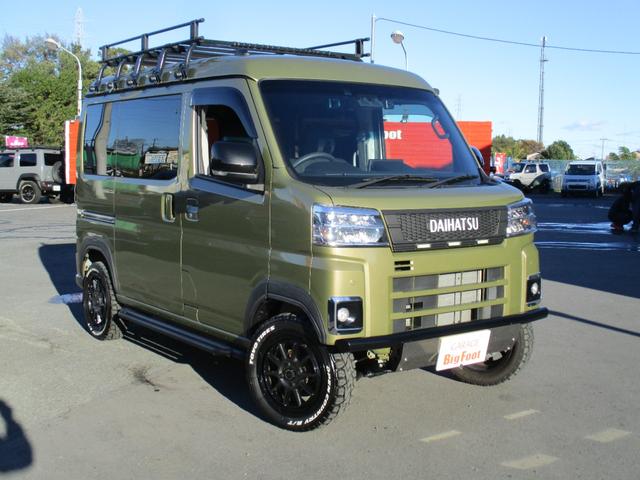 アトレー ＲＳ　＜４ＷＤ　ターボ＞＜ＪＵＮＫＹＳバンパーガード＞＜ＪＵＮＫＹＳマフラー＞純正９型Ｄオーディオ地デジＢカメラ　ＥＴＣ　サイドステップ　純正ＯＰキャリア　社外グリル　マッドフラップ　１５ＡＷ＆ＲＴタイヤ（6枚目）