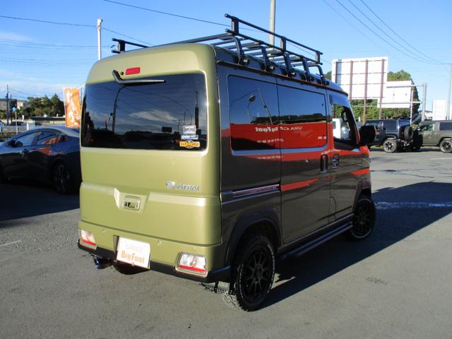 アトレー ＲＳ　＜４ＷＤ　ターボ＞＜ＪＵＮＫＹＳバンパーガード＞＜ＪＵＮＫＹＳマフラー＞純正９型Ｄオーディオ地デジＢカメラ　ＥＴＣ　サイドステップ　純正ＯＰキャリア　社外グリル　マッドフラップ　１５ＡＷ＆ＲＴタイヤ（15枚目）