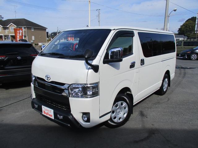 ハイエースバン スーパーGL ダークプライムII <4WD> <ディーゼルターボ> <TRDスポイラー> 強化スタビ ショック 8型フローティングナビTV地デジBカメラBluetooth ETC 革調シートカバー 小窓仕様 スマートキー 外スピーカ=(11枚目)