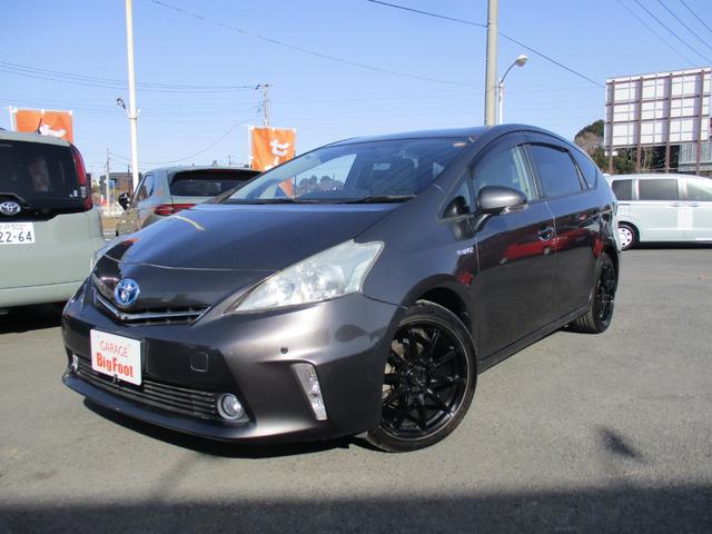 プリウスアルファ S <純正ナビTV> <新品18アルミ&タイヤ> 地デジ フルセグ Bカメラ ETC ドライブレコーダー Bluetooth スマートキー Pスタート LEDヘッドライト&フォグランプ チチルトシート(8枚目)