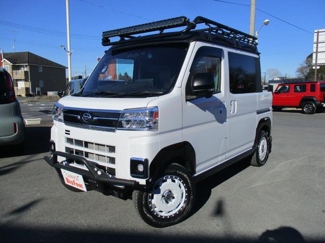 アトレー アトレーデッキバン　＜４ＷＤターボ＞　＜アルパインＢＩＧ／Ｘ１１＆インナーミラー＞　＜リフトアップ＞　両側パワースライド　純正ＬＥＤヘッドライト　ラプター塗装施工あり　スマートキー　バンパーガード　レザー調シートカバー（3枚目）