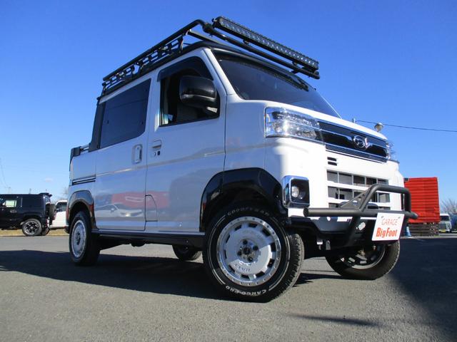 アトレー アトレーデッキバン　＜４ＷＤターボ＞　＜アルパインＢＩＧ／Ｘ１１＆インナーミラー＞　＜リフトアップ＞　両側パワースライド　純正ＬＥＤヘッドライト　ラプター塗装施工あり　スマートキー　バンパーガード　レザー調シートカバー（5枚目）
