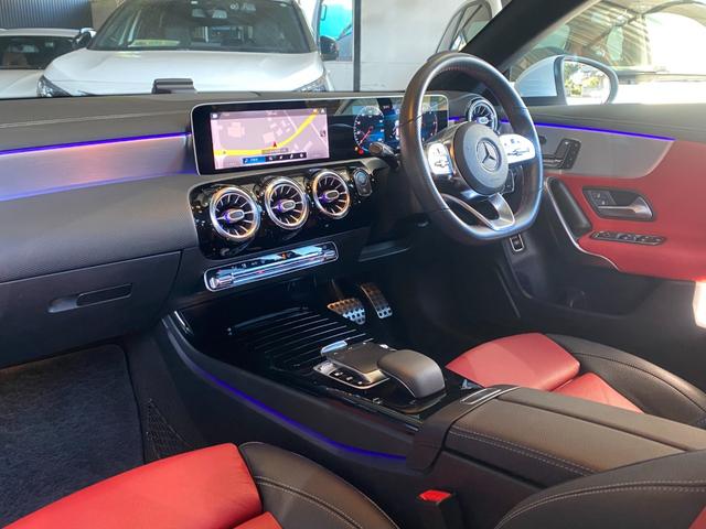 ＣＬＡクラス ＣＬＡ２００ｄ　ＡＭＧレザーエクスクルーシブパッケジ　ワンオーナー　ＭＢＵＸ　１２セグ　レザーエクスクルーシブＰＫＧ　赤黒革シート　前席Ｍ付Ｐシート　前席Ｓヒーター　Ｂカメラ　Ｄセレクト　前後ドラレコ　ＡＬＫＡ　ＬＣＡ　Ａブレーキアシスト　ＢＳＡ　ＡＣＣ（10枚目）